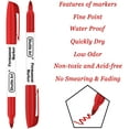 thumbnail image 6 of Permanent Markers,Shuttle Art 30 Pack Red Permanent Marker set,Fine Point, Works on Plastic,Wood,Stone,Metal and Glass for Doodling, Marking, 6 of 6
