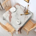thumbnail image 2 of White Rose Gold Marble Pattern Square Tablecloth,Waterproof Square Table Cover,Wipeable Spillproof Washable Table Cover for Home Kitchen Party Decor 60"x60"(152x152cm), 2 of 6