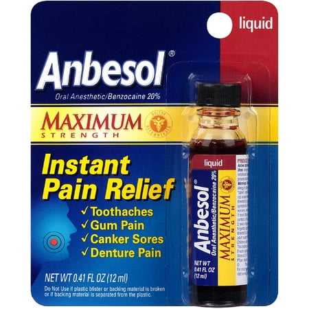 Anbesol Maximum Strength Oral Anesthetic Liquid 0.41 fl oz