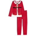 thumbnail image 4 of Suhoaziia Women Pajama Sets Pants Skin Friendly Softness Sleepwear Size 5XL,Breathable Sleep Set Soft Christmas Red Belt Pj Set Comfortable Casual Elastic Long Sleeve Lounge Wear, 4 of 5