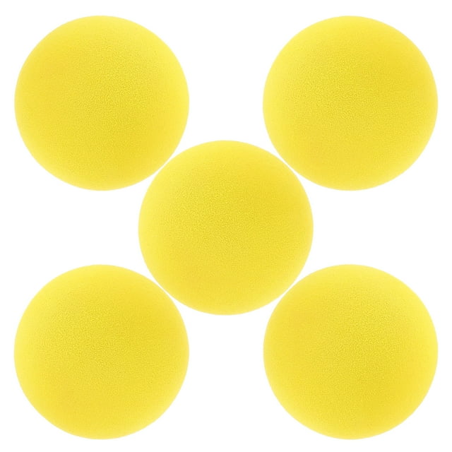 LIFKOME 5Pcs Yellow Soft Training Baseballs Made from Eva Sponge for Safe Indoor Outdoor Use