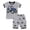Grey, variant on Coerni Pajama Set Toddler Baby Boys Summer Short Sleeve Dinosaur T Shirts Tops Shorts Outfits Clothes Set 2 to 7 Years