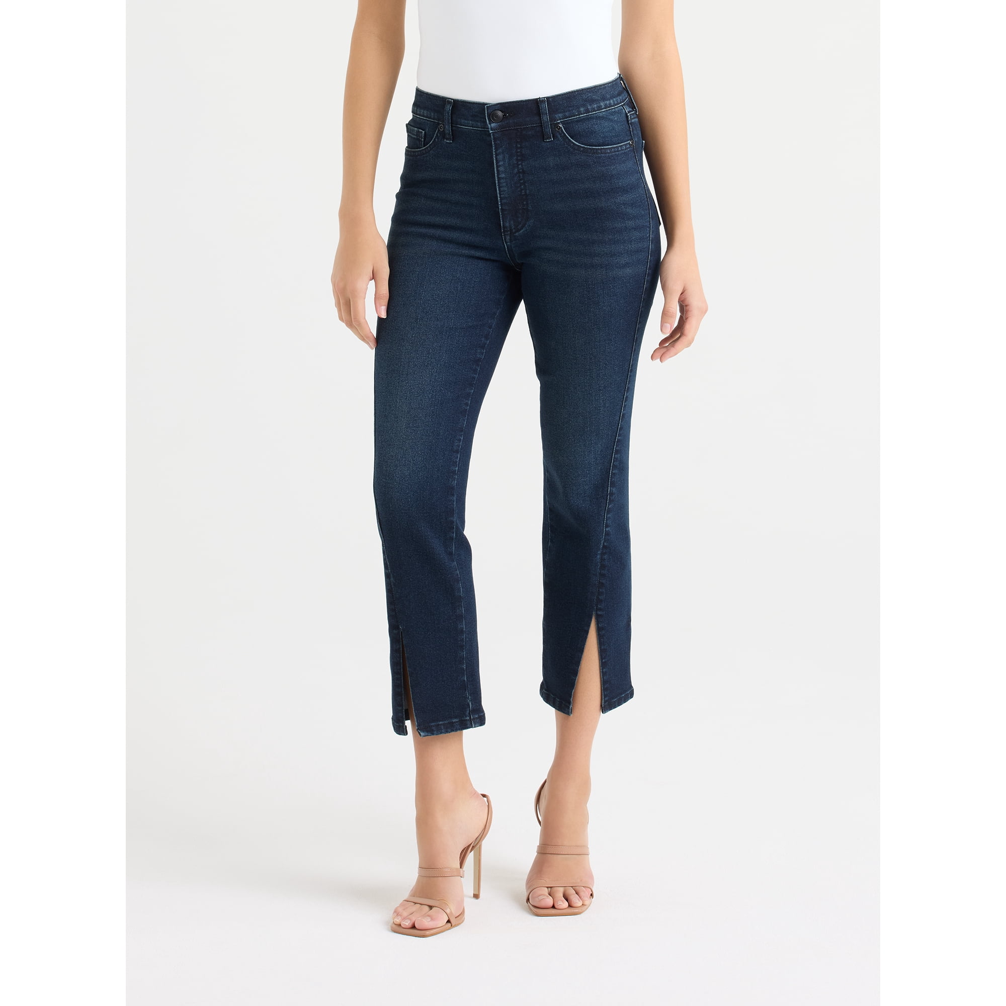 Sofia by Sofia Vergara Women's Mid Rise Crop Slim Leg Jeans, 26" Inseam, Sizes 0-20
