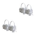 thumbnail image 3 of Cesta de flores Moyic 2 piezas con lazo de diseño Simple Blanco natural, 3 of 6