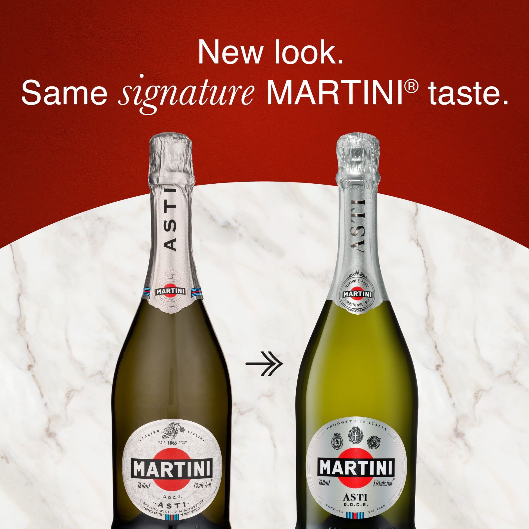 MARTINI & ROSSI Asti Sparkling Wine Italy, 750 ml Bottle, 7.5% ABV