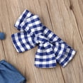 thumbnail image 6 of Bagilaanoe 2pcs Toddler Baby Girl Short Pants Set Sling Ruffle Crop Tops + Plaid Mini Skirt Shorts + Headband 6M 12M 2T 3T Kids Casual Summer Outfits, 6 of 6