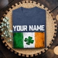 thumbnail image 4 of Jollimate Men's Custom Name Irish Flag T-Shirt, Ireland Clover Graphic Tee Gift for Men, 4 of 6