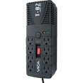 thumbnail image 1 of VICA T-02 Regulador Electr&oacute;nico de Voltaje 1200 VA / 700 W con 8 Tomas reguladas, supresor de Picos y Puertos RJ11 y RJ45 | Empotrable y Certificado Nom, 1 of 7