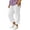 23White70, variant on CAIVO Kids Capri Pants Summer Leisure Wide Leg Elastic Waist Linen Cropped Pant Beach For Girls Boys Trousers Fashion Style Children Trendy Summer Leisure Bottoms