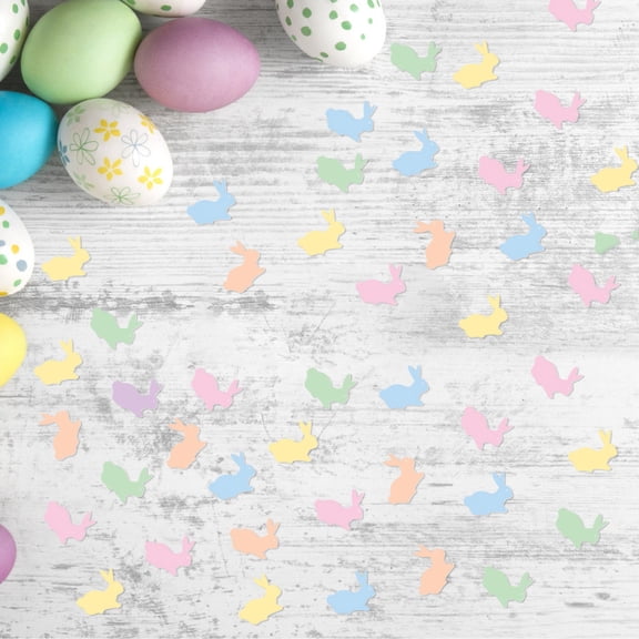 spring decorations for mantel Easter Bunny Colorful Confetti Bunny And Egg Party Decoration Confetti DIY Table Decoration Party Sprinkling Celebration 1pc