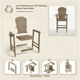 thumbnail image 4 of LiviNest HDPE Bar Height Adirondack Chair: Zero-Maintenance Outdoor Bar Stool with Cup Holder - Supports 350 lb for Patio Backyard & Poolside - 4-Step Easy Assembly, 4 of 6