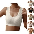thumbnail image 1 of Sports Bras for Women Wave Trim Lace Seamless No Underwire Racerback Non Removable Pads Athletic Bralettes Workout Bra, 1 of 8