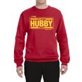 thumbnail image 2 of Wild Bobby,The Best Hubby in The Galaxy, Father's Day, Unisex Crewneck Graphic Sweatshirt, Red, 4XL, 2 of 3