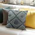 thumbnail image 3 of BANET The Decorative Faux Wool Throw Pillow Covers Soft Short Patterned Cushion Cases Pillowcases Couch for Bed Sofa Living Room 18x18in, 3 of 5