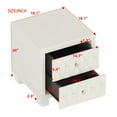 thumbnail image 2 of Aukfa Velvet 2-Drawer Nightstand with Crystal Knob Handles, Button-Tufted Bedside Table for Bedroom/Living RoomBeige, 2 of 8