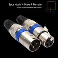 thumbnail image 4 of 8 Pares de Conector XLR Micrófono de Audio de 3 Pines MIC XLR Macho Enchufe Hembra Adaptador Jack, 4 of 5