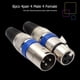 thumbnail image 4 of 8 Pares de Conector XLR Micrófono de Audio de 3 Pines MIC XLR Macho Enchufe Hembra Adaptador Jack, 4 of 5