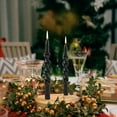 thumbnail image 4 of AuroraX Unscented Taper Candles Set Black 2 Pack Fall Long Spiral Wax Candle,Christmas Party Birthday Wedding Decor, 4 of 6