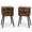 Brown, variant on YANG2 Set of 2 Exquisite Nightstand End Tables - Solid Wood Leg Design with 2 Spacious Drawers, Ideal Beside Tables for Bedroom, Combining Durability, Functionality，Brown