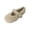Beige, variant on Women's Plush Lined Mary Jane Clogs, Metal Buckle Slip On Slides, Round Toe Warm Fuzzy Winter Office Commute Clogs Brown