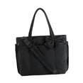thumbnail image 4 of Bolso tote ligero tipo bandolera para viajes, negocios, trabajo, vacaciones y compras. Negro, 4 of 9