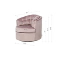 thumbnail image 7 of CAROCC Modern Akili Swivel Accent Chair Barrel Chair for Home Living Room Modern Leisure Chair Pink, 7 of 7