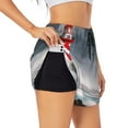 thumbnail image 2 of Haiem 3d Lighthouse in the Surf Women's 2 in 1 Running Shorts - Lightweight Athletic Workout Gym Yoga Breathable Sports Shorts Liner with Phone Pockets-X-Large, 2 of 9