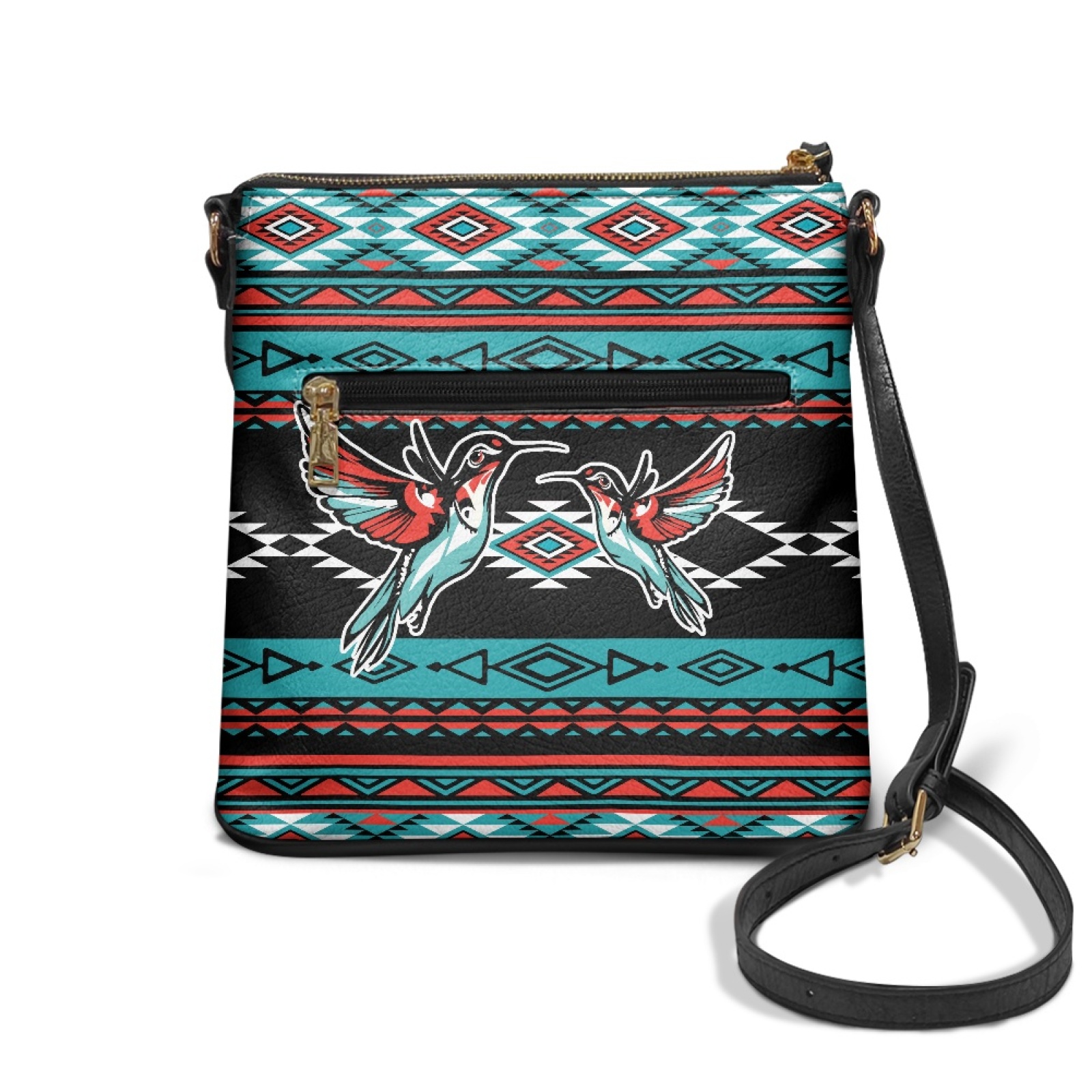 LedBack Aztec Hummingbird Women Satchel Bag Crossbody Leather Hobo Purse Shoulder Bag Handbag for Women Ladies, Portable Cross Body Purse Messenger Bag for Shopping Work, Green