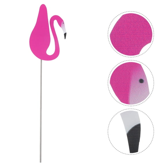 ULTNICE 1Set Flamingo Figurines Dark Pink Aluminum Garden Props