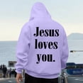 thumbnail image 3 of MHFRRA Sudaderas y Sudaderas Casuales para Hombre, Suéter Holgado con Estampado para Otoño E Invierno, Ropa de Calle Cómoda y de Moda para Uso Diario Púrpura claro, 3 of 5