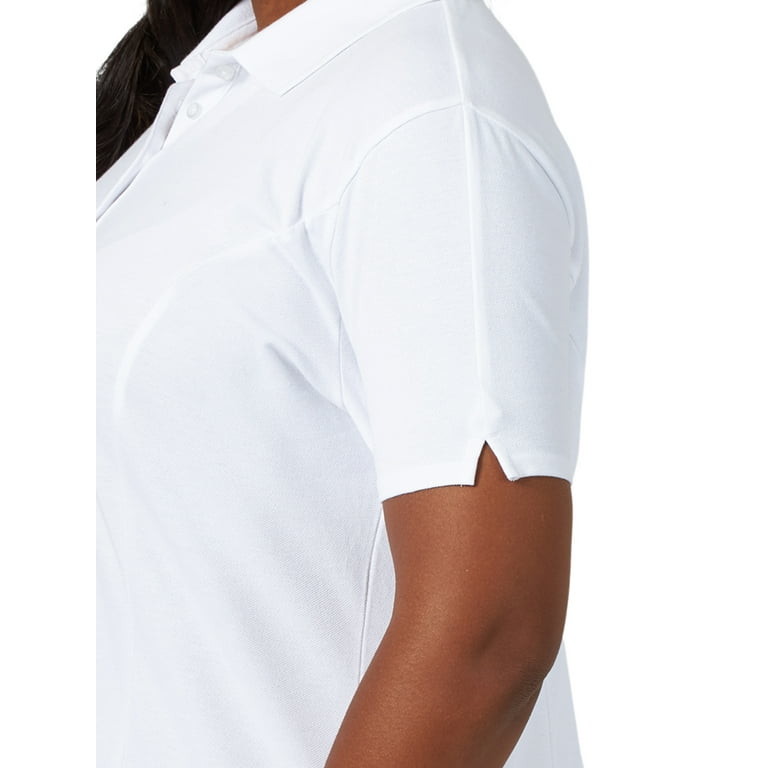 Lee Riders Women's Plus Fitted Knit Polo, Short Sleeve, Premium