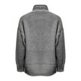 thumbnail image 5 of Manxivoo Womens Sweaters Women's High Neck Large Sweater Batwing Long Sleeve Pullover Loose Knit Pullover Sweater, Sweaters for Women Holiday Sweaters for Women 2023 Gray L, 5 of 5