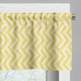 thumbnail image 3 of Ambesonne Lattice Window Valance, Zig Zag Stripes Monochrome, 54" X 12", Yellow and White, 3 of 5