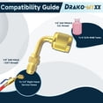 thumbnail image 4 of Adaptador Drako-Myxx A2L R-32 R-454B 1/4 LH Hembra a 1/4 RH Macho, 4 of 8
