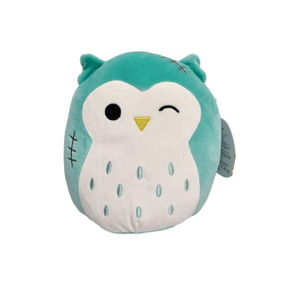 Squishmallow Official Kellytoys 8 Inch Winston the Teal Owl with Stitches Halloween Edition Ultimate Soft Plush Stuffed Toy