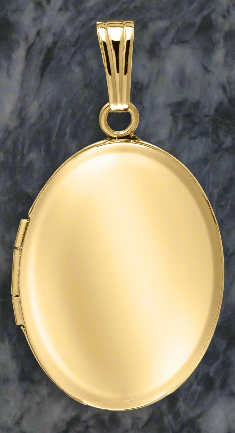 DRS, Inc. 14k Yellow Gold 17mm Oval Locket Pendant
