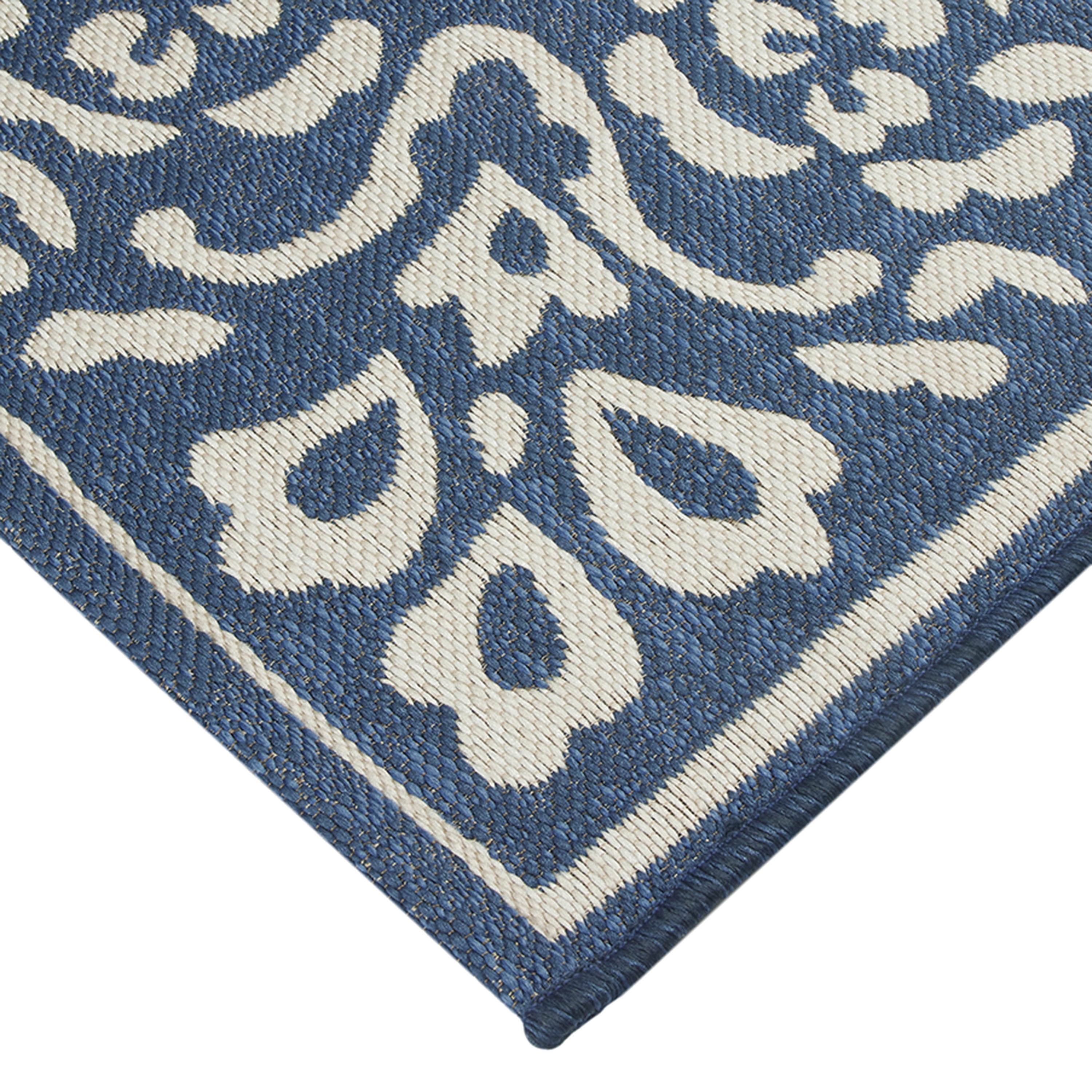 Mainstays 5' x 7' Blue Traditional Medallion Outdoor Rug