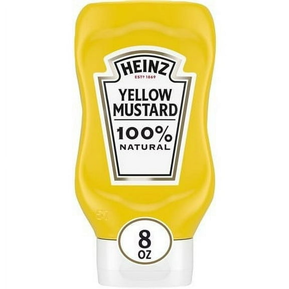 Pack Of 3 - Heinz 100% Natural Yellow Mustard Bottle - 8 Oz (228 Gm)