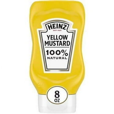 Pack Of 3 - Heinz 100% Natural Yellow Mustard Bottle - 8 Oz (228 Gm)