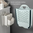 thumbnail image 3 of Collapsible Hanging Laundry Basket With Large Capacity, Foldable Design, Strong Wall Mounting Capability For Laundry Dorm Room, Bathroom, And Storage, 3 of 8