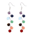 thumbnail image 3 of Boucles d'Oreilles Veines 7 Couleurs Bijoux Filles Pierre Colorée Aiguille Courbée 6mm Boucles d'Oreilles Roue Perle, 3 of 3