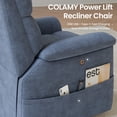 thumbnail image 4 of COLAMY Power Lift Recliner Chair for Elderly, Electric Massage and Heat Sofa with Lift Assistance, 20W USB and Type-C Fast Charging, Blue, 4 of 12