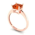 thumbnail image 2 of Solitaire Engagement Ring for Women - 1.5ct Simulated Red Diamond in 14K Rose Gold Promise Ring, 2 of 5
