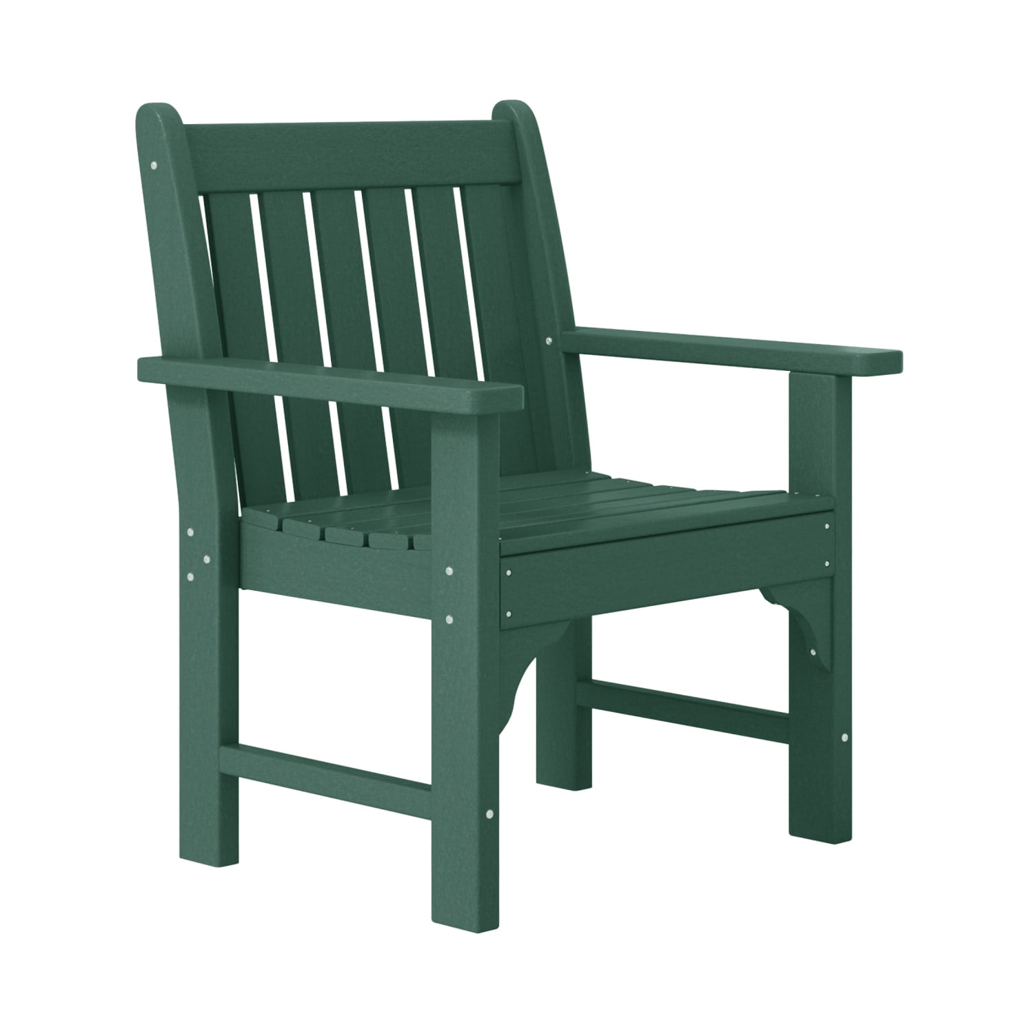 WestinTrends Malibu Outdoor Patio HDPE Adirondack Dining Arm Chairs (Set of 2), Dark Green