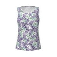 thumbnail image 4 of Gaeub Lavender Flowers Women's Workout Tank Tops Lightweight Sleeveless Shirts for Women for Athletic Running Tennis Yoga - X-Large, 4 of 9