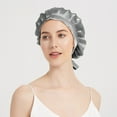 thumbnail image 5 of Generic Sleeping Hats Silk Flat Cap Sleep Traceless Bonnet Cap Night Hat Natural Hair Curly Hair Loss Head Cover for Women, 5 of 7