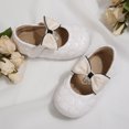 thumbnail image 5 of Rexoro Girls Mary Janes Shoes PU Bowknot Pearl Wedding Toddler Flats, 5 of 7