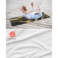 thumbnail image 4 of Black Gold Marble Yoga Towel for Hot Yoga Non Slip, Modern Geometric Textured Yoga Mat Towel Absorbent Yoga Sweat Towels Microfiber Hot Yoga Blanket for Bikram Pilates 26"x74", 4 of 7