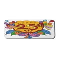 thumbnail image 1 of 25th Birthday Computer Mouse Pad, Cartoon Styled Composition with Floral Details Swirls and Balloons Print, Rectangle Non-Slip Rubber Mousepad Large, 31" x 12" Gaming Size, Multicolor, by Ambesonne, 1 of 2