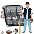thumbnail image 1 of Red 2 en 1 de Béisbol – Rebote y Objetivo de Lanzamiento – Marco de Hierro – Red PE de Doble Cara – 6.4 Pies – Zona de Strike – 2 Tamaños – Jóvenes y Adultos, 1 of 6